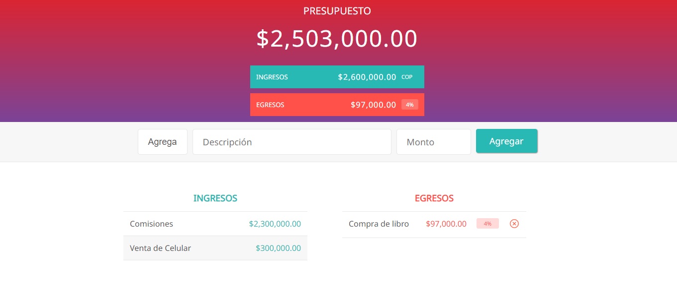 imagen de proyecto sistema de control de gastos